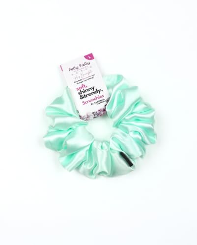 Image of Satin Scrunchies Hair Bands for Women | No-Damage Elastic Hair Ties for Ponytails & Buns | Fluffy & Stylish Rubber Bands | Large Size | Pack of 5