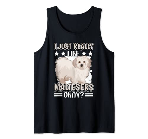 Cosas Malteser I Just Really Like Maltesers Perro Maltesers Camiseta sin Mangas