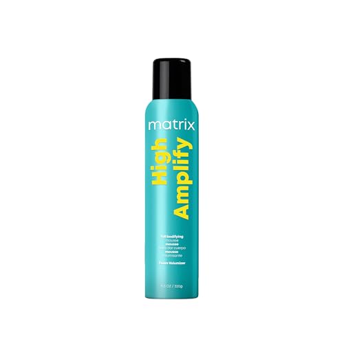 Matrix High Amplify Foam Volumizer Full Bodifying Mousse - Lightweight Lasting Volume Thickening & Conditioning Shine For Fine and Limp Hair Salon Hair Styling 11.3 Fl Oz