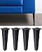 4X Piedi per Divani e Mobili modello NEUTRONE – Set di 4 Gambe in Ferro per Divano e Poltrona – Design Moderno ed Elegante – Altezza 195 mm - Colore Nero Opaco