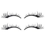 Wakauto 2 Pairs Car Headlight Eyelashes Stickers,Black Vinyl Eyelash Sticker Decals for Car Body Door Blocked Scratches Auto Exterior Decoration (Black)