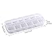 jinzefa 6 Pieces Nail Art Tool Jewelry Storage Box, 12 Compartments Plastic Rhinestone Organizer Container Case, Display Containers