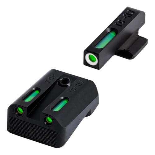 Image of TRUGLO TFX Handgun Sight | Durable Shock-Resistant Compact Brightly Glowing Tritium & Fiber-Optic Xtreme Day /Night Sight for Handguns