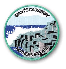 Ireland Irish Northern Ireland Belfast Tricolour Iron On Sew On Fabric Patch Embroidered Badge (Giants Causeway)