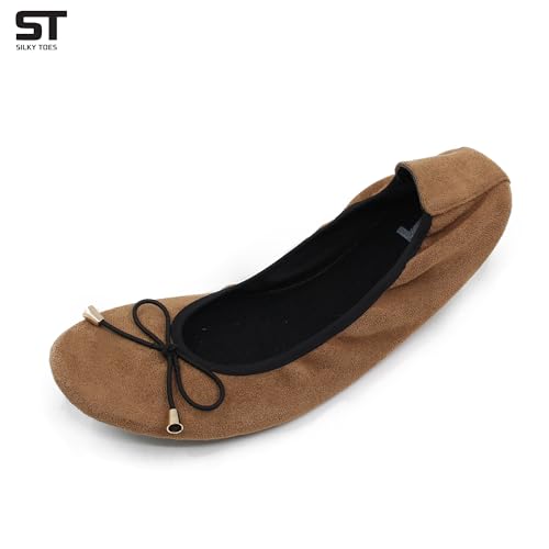 Image of Velvet Foldable Flats for Women, Portable Ballet Shoes for Travel & Events