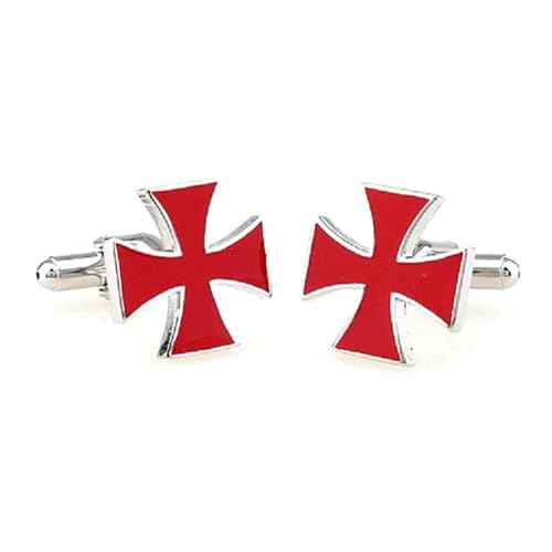 Mancuernillas Cruz Roja para Hombre, Accesorios Religiosos miniatura 3