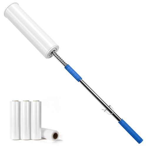 Image of Heavy Duty 48 inch Stretch Film Dispenser Pole Holder for Pallet Wrapping | Fits 12 inch-24 inch Stretch Wrap Dispenser Rolls,Industrial Grade Heavy Duty Build, 48 inch Extra Long Handle, 2 inch-3 inch Core Compatible