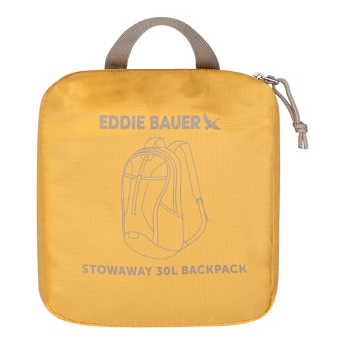 Image of Eddie Bauer Stowaway Packable Backpack | Travel | Outdoor | Lightweight | Foldable | Durable | Ripstop Polyester | 30L - Field Gold