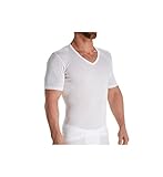 HANRO Herren V-Shirt 1/2 Arm Cotton Pure (0101 white), Gr. L