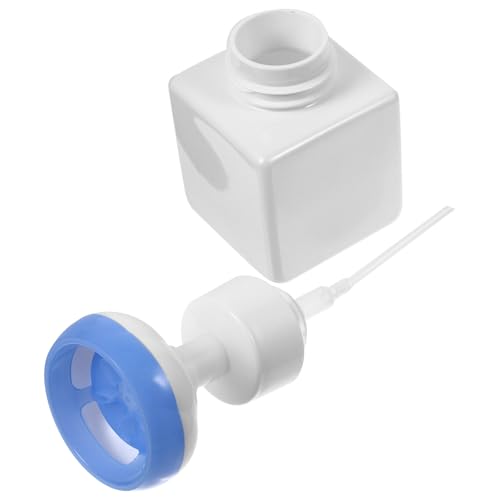 FINISPERSOO Dispensador Diseño Azul de Jabón Espumoso Bomba de 250ml, Botella Petg Ligera y Resistente para Gel Corporal y Facial para Baño y Uso Diario