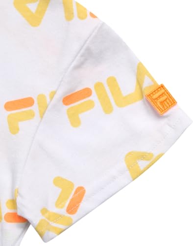 Fila Girls Shorts Set - 2 Piece Soft Breathable Toddler Girl Biker Shorts and Short Sleeve Shirt for Little Girls (2T-6X)4