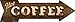 Hot Coffee Bulb Letters Novelty Mini Metal Arrow MA-503