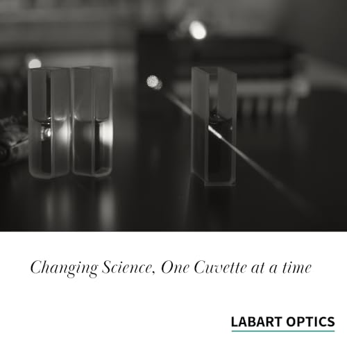 Image of LABART Glass Cuvette (Pathlength: 50mm, Volume: 17.5ml with PTFE Cover, Spectrophotometer) Set of 2 Pcs with Transmission Certificate