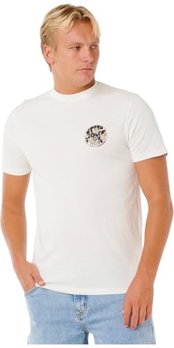 RIP CURL 2026 Mens Wettie Passage Icon Tee 10EMTE - Bone Grey