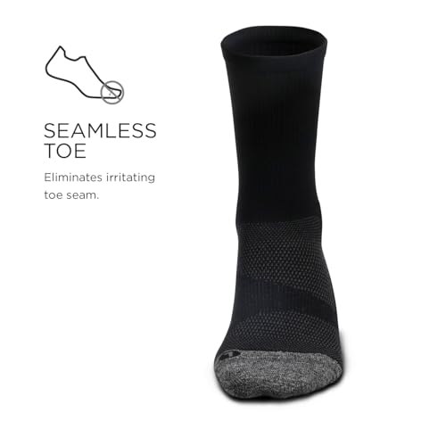 Image of Feetures Elite Light Cushion Mini Crew Sock - Sport Sock with Targeted Compression