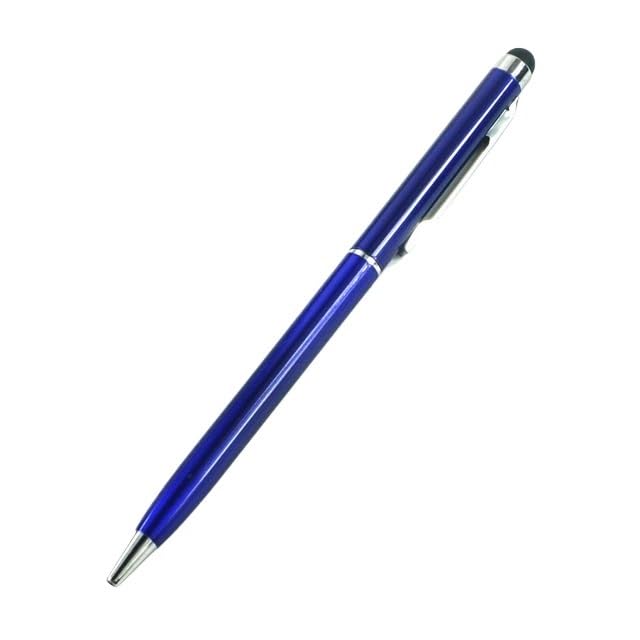 Mini stylets universels 2 en 1 métal bleu avec stylo roller haute précision