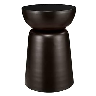 BIRDROCK HOME 21in Metal Decorative Garden Stool | Dark Antique Bronze | Flower Pot Pedestal Side Tables | 14in Diameter | End Table | Round | Home Furniture | Modern Industrial