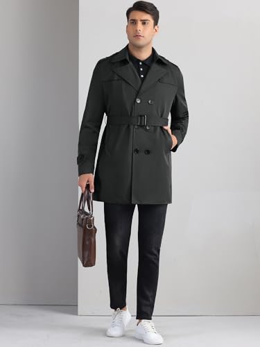 Lars Amadeus Trench Coat for Men's Double Breasted Notched Lapel Long Jacket Windbreaker Overcoats2