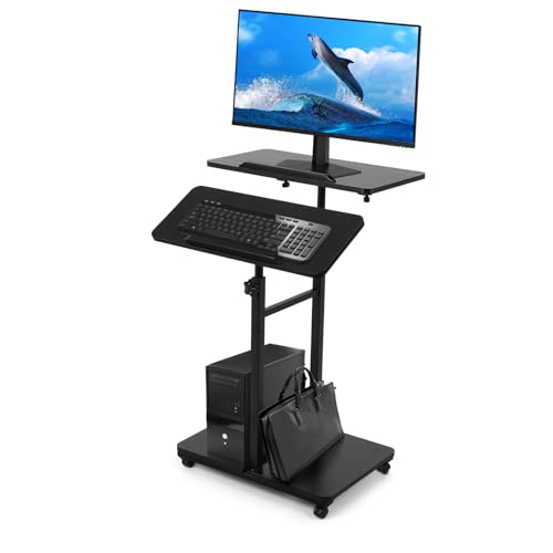 Chariot d'ordinateur de 60 cm pour travailler debout et optimiser les petits espaces