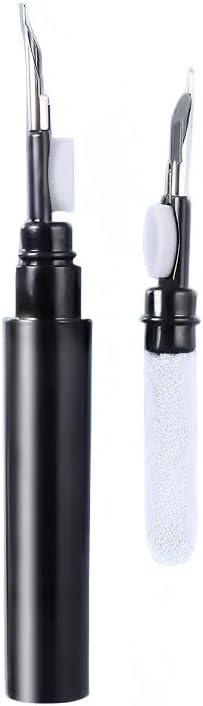 Multi-Function Cleaning Pen for Earbuds, Compatible with AirPods Pro 1/2/3, Cleaning Kit for Keyboard, Laptop, Phone & Camera Lens (Black)