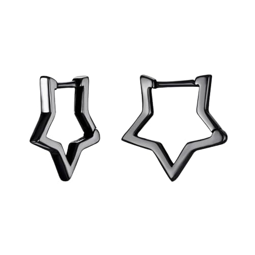 Star Design Hoop Earring Studs Black For Men And Boys Pair (B0D3XSPFYK) Amazon Price History, Amazon Price Tracker