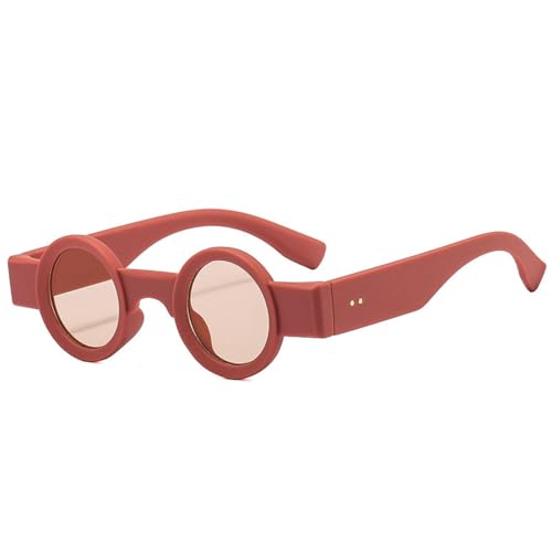 Lunettes de soleil rétro rondes au design punk et finitions soignées