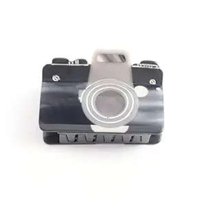 Antique Camera Acetate Hair Claw Clip Personalized Novelty Hair Claw for Women,Black and White 1 Piece