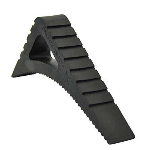 Pekasa Door Stopper and Window Stopper, Award Winning Design Heavy Duty Rubber Door Stops, Works on Any Floor Surface and Any Door Type, Door Wedge Stop in Modern Stylish Colors (Black)