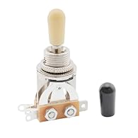 Fits Les Paul or EPI style guitar Made of metal alloy Threaded bushing diameter and height: 12mm(15/32 inch) and 9mm(23/64 inch) 3 position short toggle switch, easy to use, good replacement for the old switches Package included: 1 Pc Guitar toggle S...