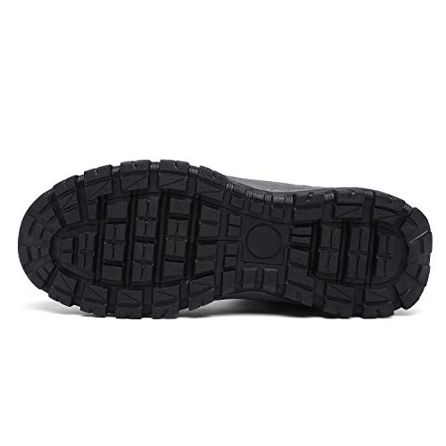 Image of TSIODFO Men's Waterproof Snow Boots Leather Hiking Boot
