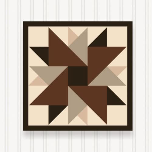 BARN Quilt Block Outdoor Square BQ012-06 | 6 Sizes | Outside Pattern | Wall Art | Yard Art | Barn Quilt Sign | Farm Quilt Design (11.5" x 11.5" 1 Sided)