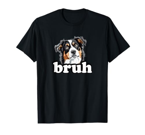 Funny Bro Bruh Kids Tri Color Australian Shepherd Dog Lover T-Shirt
