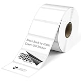 L LIKED 2x1 inch White Opaque Direct Thermal Barcode Labels, 1 Roll of 1300 Adhesive Address Labels Compatible with Munbyn, Polono, Nelko, Rollo, Zebra and Other Desktop Printers