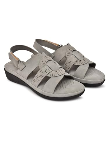 Image of Moshun Women's Criss Cross Matte Finish Flat Sandals | Comfortable Orthopedic Diabetic-Friendly Memory Foam Footbed | Anti-Skid TPR Sole Casual Slip-On Flats for Ladies Dailywear Comfort