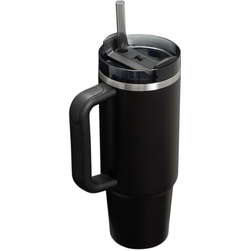 Image of Stanley Quencher H2.0 Tumbler with Handle and Straw 30 oz | Flowstate 3-Position Lid | Cup Holder Compatible for Travel | Insulated Stainless Steel Cup | BPA-Free | Black 2.0