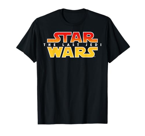 T-shirt Star Wars Last Jedi noir avec logo dégradé texturé pour fan