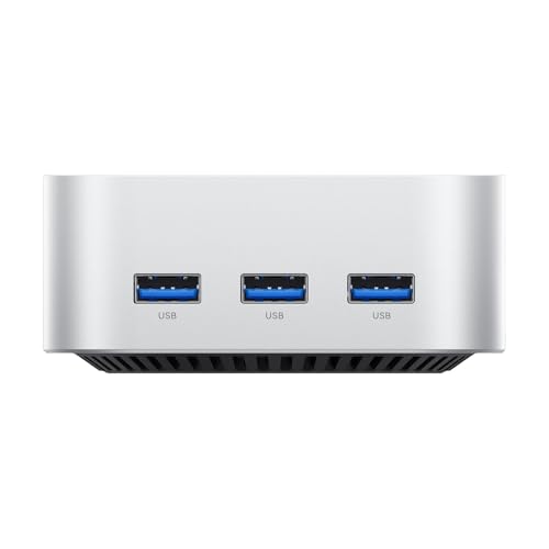 XINGLIDA Ordinateur De Bureau Miniature Peu Encombrant N150 12 Go Mémoire 256 Go Disques Durs 4K Deux Moniteurs Prennent en Le Ventilateur Silencieux Refroidissement Avancé Alliages D'aluminium PC