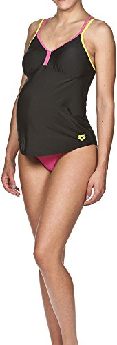 ARENA Camelia One Piece Bañador, Mujer, Negro (Black/Fresia ro), 42