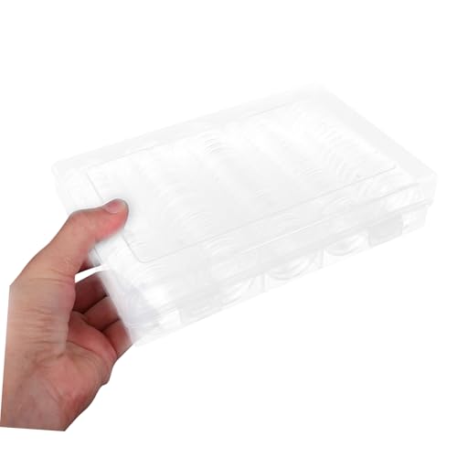Almacenamiento seguro para coleccionistas de monedas con estuche transparente redondo 3