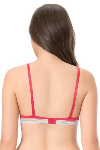 Image of Amante Every de Red Solid Underwired Lightly Padded Everyday Bra