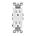Leviton 15 Amp Decora Tamper-Resistant Duplex Electrical Wall Outlet, 10 Pack, T5325-WMP, White