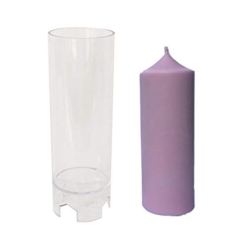 SueSupply Moule À Bougie Cylindre, Moule Cylindrique en Plastique Transparent pour Bougies, DIY Moulle De Bougie en Plastique pour La Fabrication De Bougie Bricolage Cover