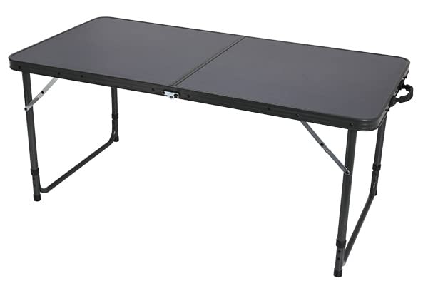 Folding Camping Tables Superlite Stow Folding Table (120L X 60W X 54.5H) Black Edition Lightweight,Caravan,Camping