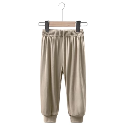 Kids Tales 3Pack Boys Girls Modal Pants Child Basic Plain Solid Trousers Little Kids Elastic Waist Jogger Pants Long Bloomer2