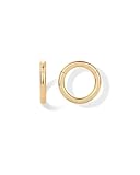 PAVOI 14K Yellow Gold Plated Titanium Clicker Hoop Earrings for Women Men | Hinged Huggie Earring | Cartilage Helix Nose Ring Septum Piercing Jewelry 16 Gauge | 6 mm Diameter | 1.2 mm Thick