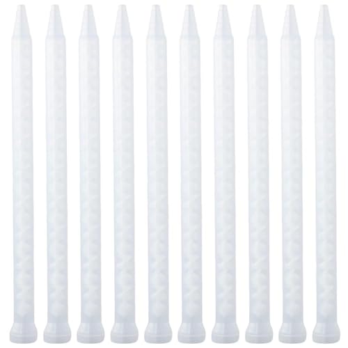 napkery 10 piezas de boquilla mezcladora epoxi punta de boquilla mezcladora estática tubos de boquilla de 18 elementos cartuchos adhesivos punta en espiral