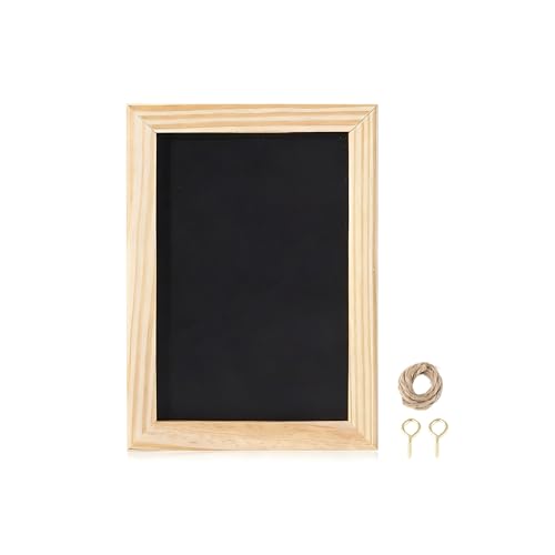 Miraclekoo 1 Pack Mini Chalkborad Sign Small Chalk Board with Unfinished Wood Frame,4 x 6 Inch