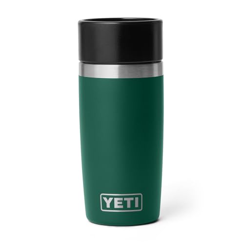 Image of YETI Rambler 12 oz Travel Bottle, Stainless Steel, Vacuum Insulated with Leakproof Commuter Cap, Black Forest Green