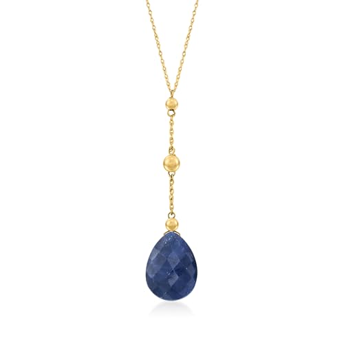 Ross-Simons Precious Gemstone Y-Necklace in 14kt Yellow Gold