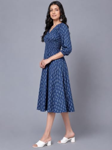 Image of Leriya Fashion V Neck Maxi Dress for Woman |Aline Dress for Women |Long Flared Dress for Womens|Summer Casual Outfit Wear Events, Date & Evening Look |Perfect Gaun Wear for Woman's